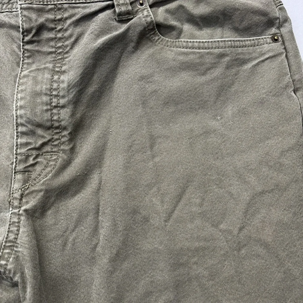 The North Face Pants‎ Mens 34x33 Canvas Olive Green 5 Pocket Stretch Workwear